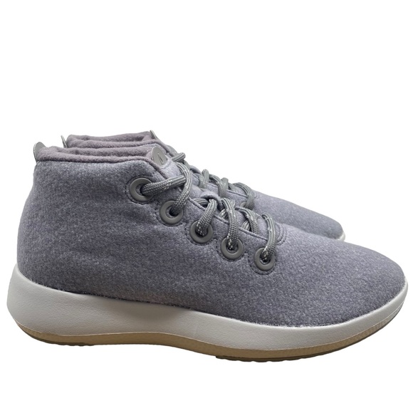 Allbirds Womens Sneakers Runner-Up Mizzle Gray Purple Mid Top Merino Wool Casual - Picture 3 of 13